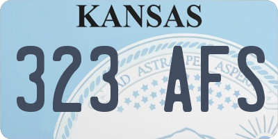 KS license plate 323AFS