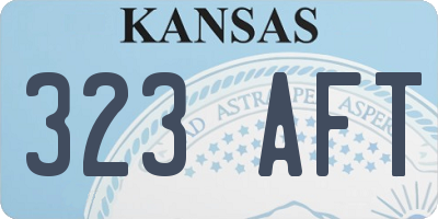 KS license plate 323AFT