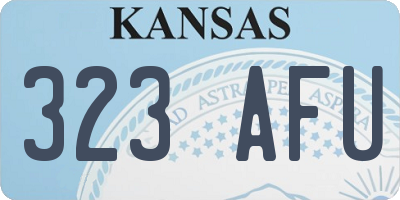 KS license plate 323AFU