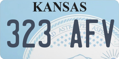 KS license plate 323AFV