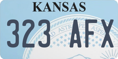 KS license plate 323AFX