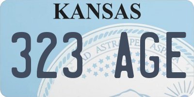 KS license plate 323AGE