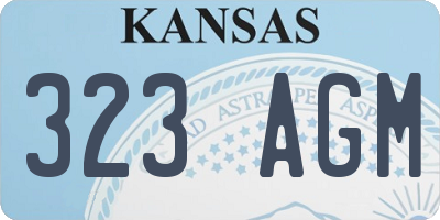 KS license plate 323AGM