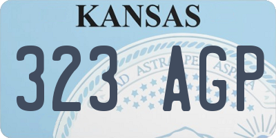KS license plate 323AGP