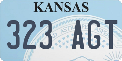 KS license plate 323AGT