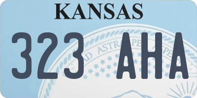 KS license plate 323AHA
