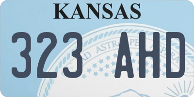 KS license plate 323AHD