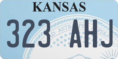 KS license plate 323AHJ