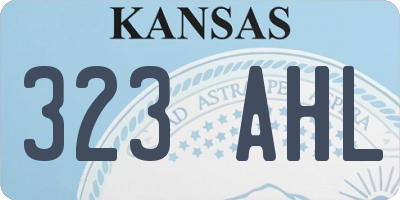 KS license plate 323AHL