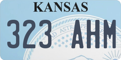 KS license plate 323AHM