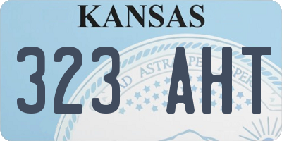 KS license plate 323AHT