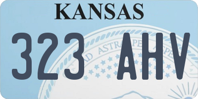 KS license plate 323AHV