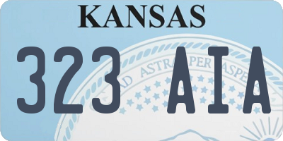 KS license plate 323AIA