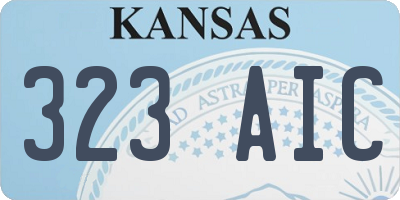 KS license plate 323AIC