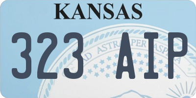 KS license plate 323AIP