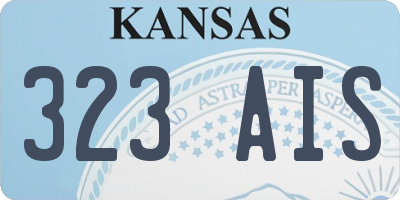 KS license plate 323AIS