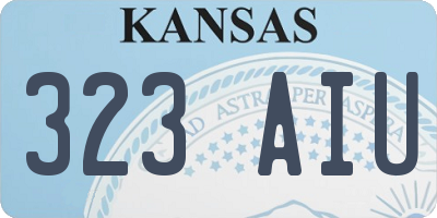 KS license plate 323AIU