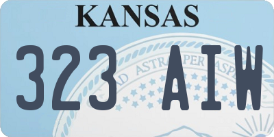 KS license plate 323AIW