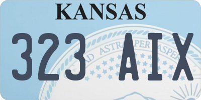 KS license plate 323AIX