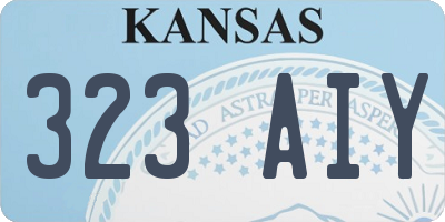 KS license plate 323AIY