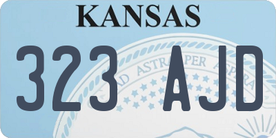 KS license plate 323AJD