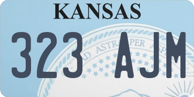 KS license plate 323AJM