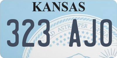 KS license plate 323AJO