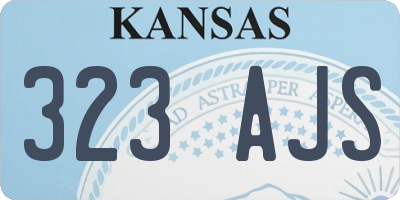 KS license plate 323AJS