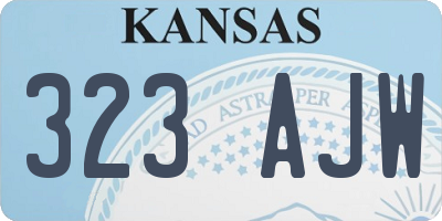 KS license plate 323AJW