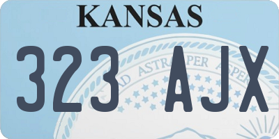 KS license plate 323AJX