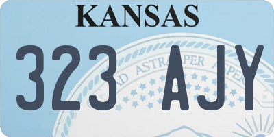 KS license plate 323AJY