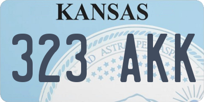 KS license plate 323AKK