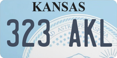 KS license plate 323AKL