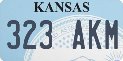 KS license plate 323AKM