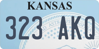 KS license plate 323AKQ