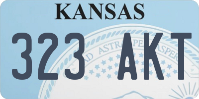 KS license plate 323AKT