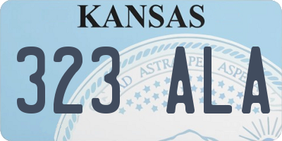 KS license plate 323ALA