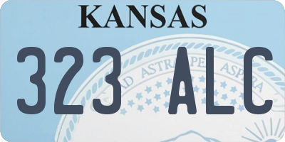 KS license plate 323ALC