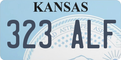 KS license plate 323ALF