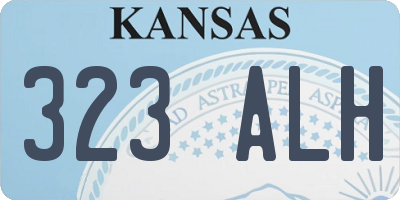 KS license plate 323ALH