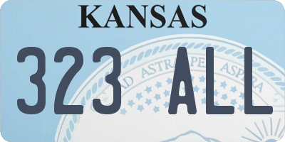 KS license plate 323ALL