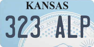 KS license plate 323ALP
