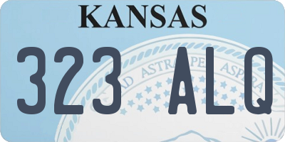 KS license plate 323ALQ