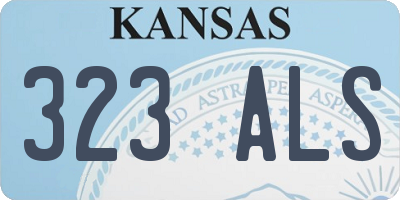 KS license plate 323ALS