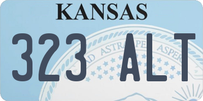 KS license plate 323ALT