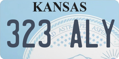 KS license plate 323ALY
