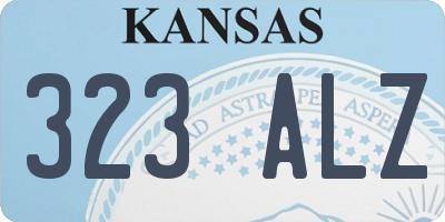 KS license plate 323ALZ