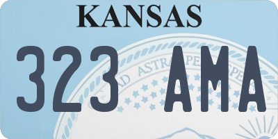KS license plate 323AMA