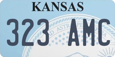 KS license plate 323AMC
