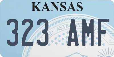 KS license plate 323AMF